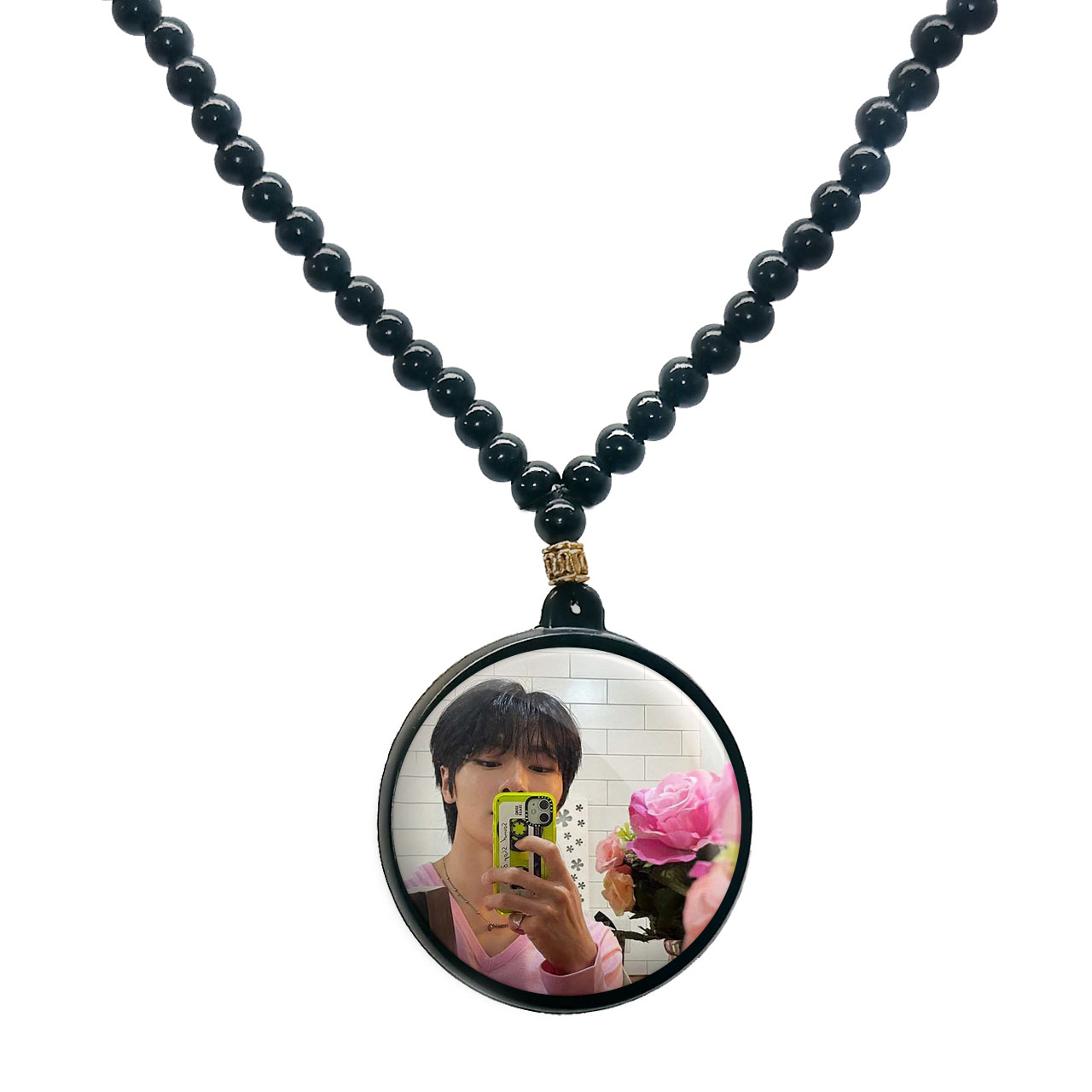 گردنبند پرمانه طرح straykids کد pmd.12315 مدل دو طرفه