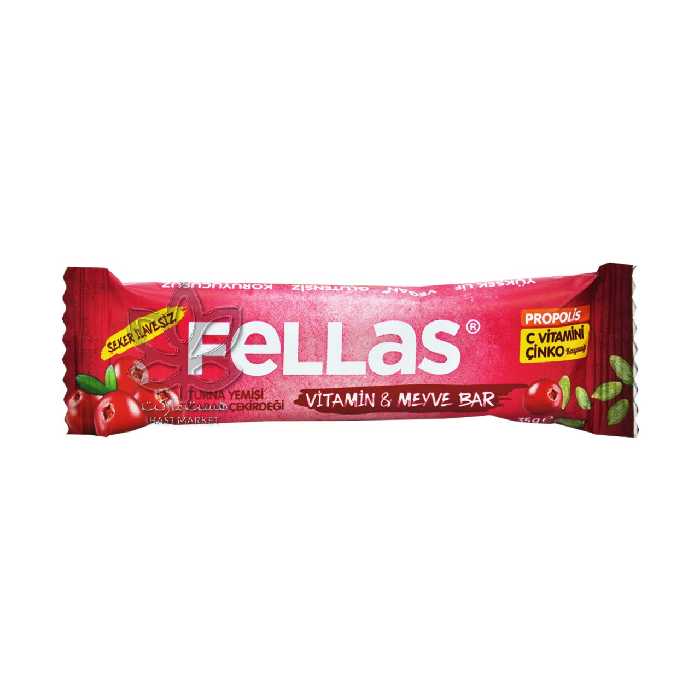 ویتامین بار کرنبری و تخم کدو ( بدون گلوتن ، وگان ) 35 گرم فلاس - Fellas