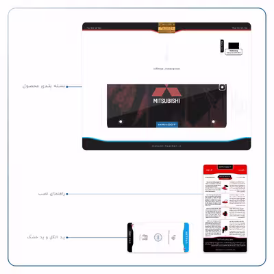 برچسب پوششی ماهوت مدل Mitsubishi Motor مناسب برای تبلت سامسونگ Galaxy Tab S2 9.7 2016 T819N