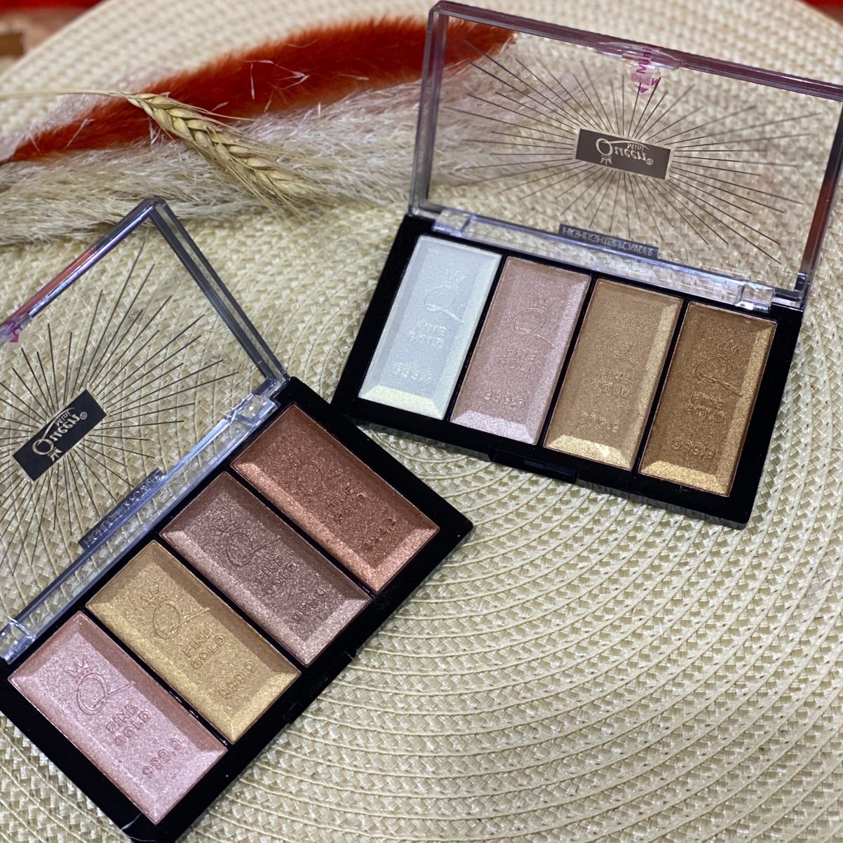 پالت هایلایتر مینی طرح شمش طلا Queen