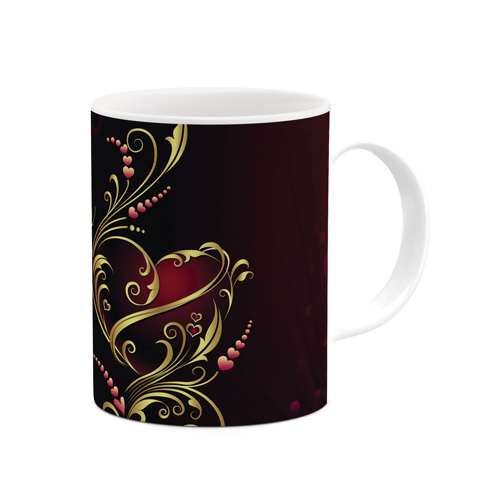 ماگ طرح قلب و پروانه مدل mug03258