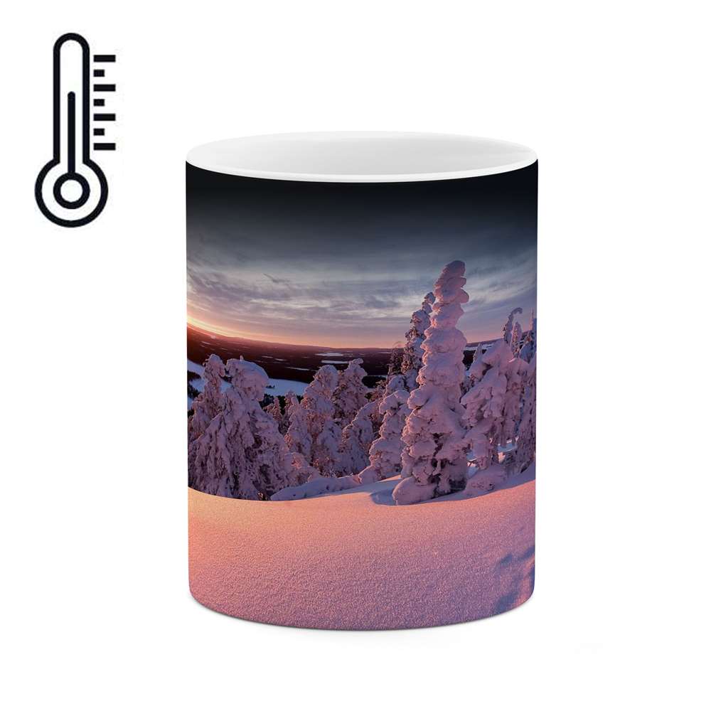 ماگ حرارتی کاکتی طرح منظره برفی مدل mgh14866