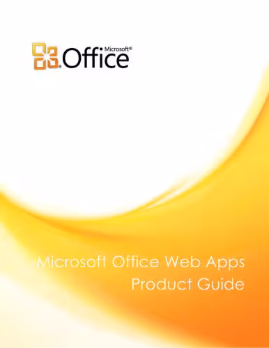 خرید و دانلود نسخه کامل کتاب Microsoft Corp. Microsoft Office Web Apps Product Guide
