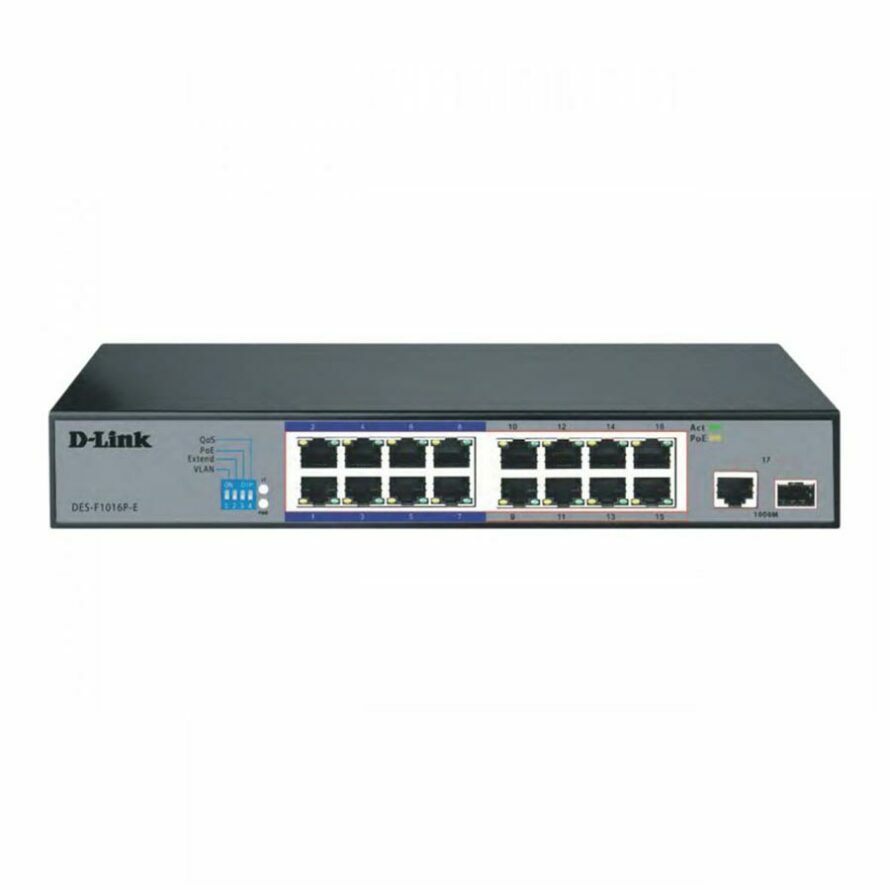 سوئیچ 16 پورت دی لینک DES-F1016P-E
