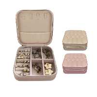جعبه جواهرات چرمی زیپ دار مدل الیزا