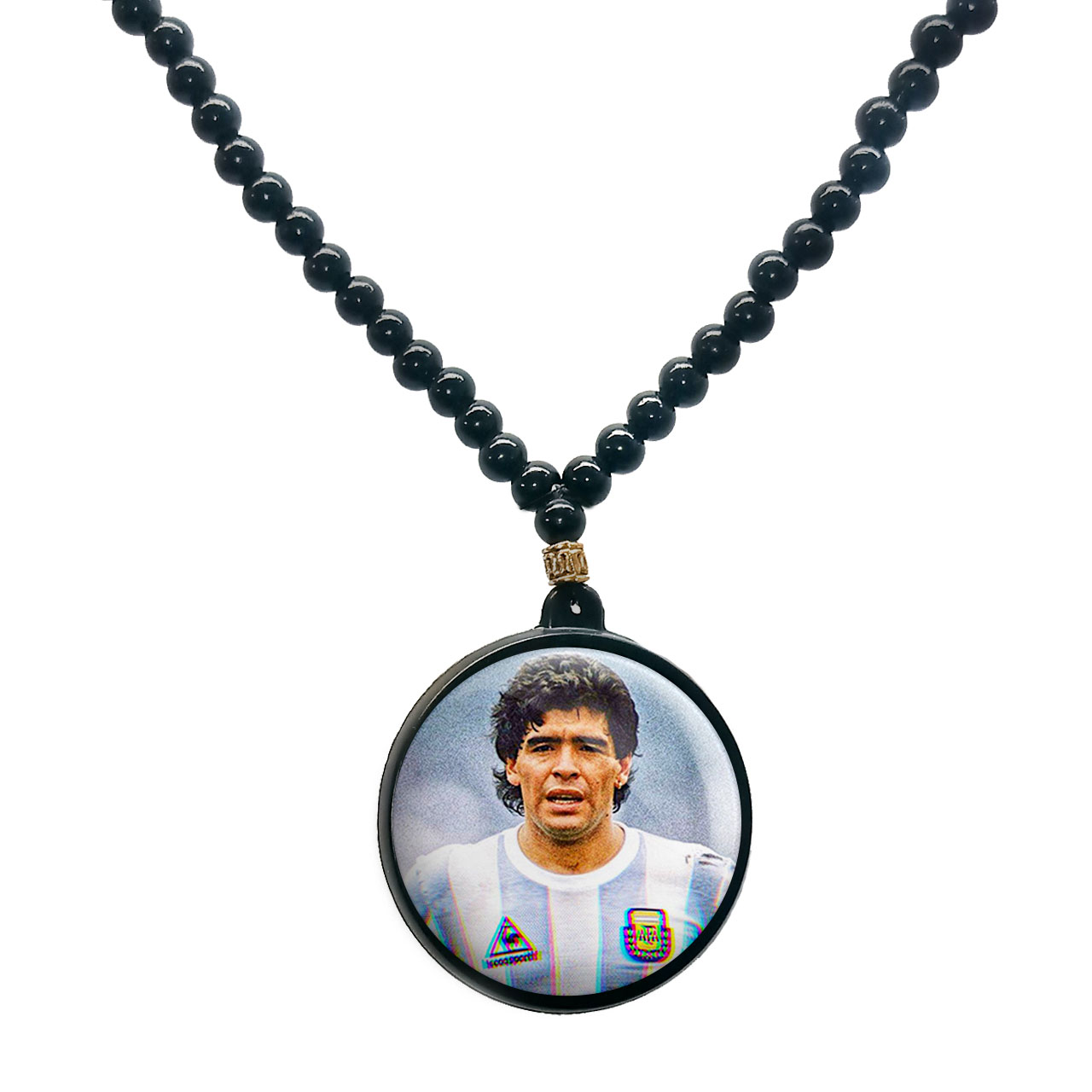 گردنبند پرمانه طرح مارادونا کد pmd.16559 مدل دو طرفه