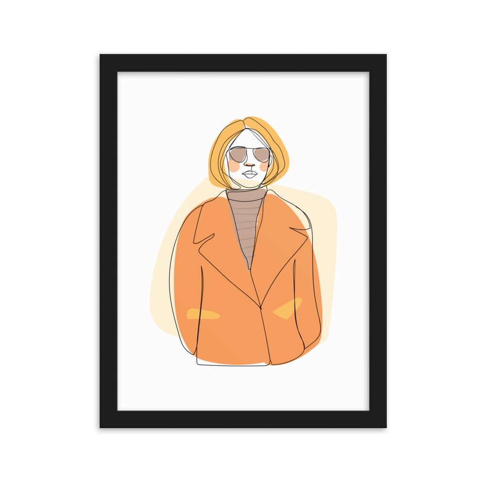 تابلو مدل دکوراتیو مینیمال طرح دختر کد 2832