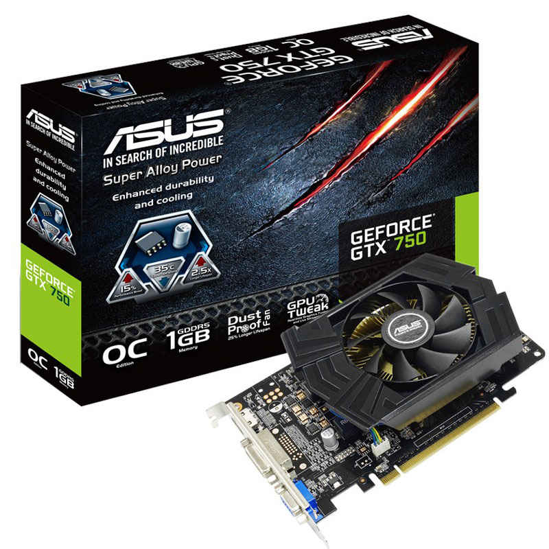 کارت گرافیک ایسوس مدل جی تی ایکس 750 پی اچ او سی با ظرفیت 1 گیگابایت