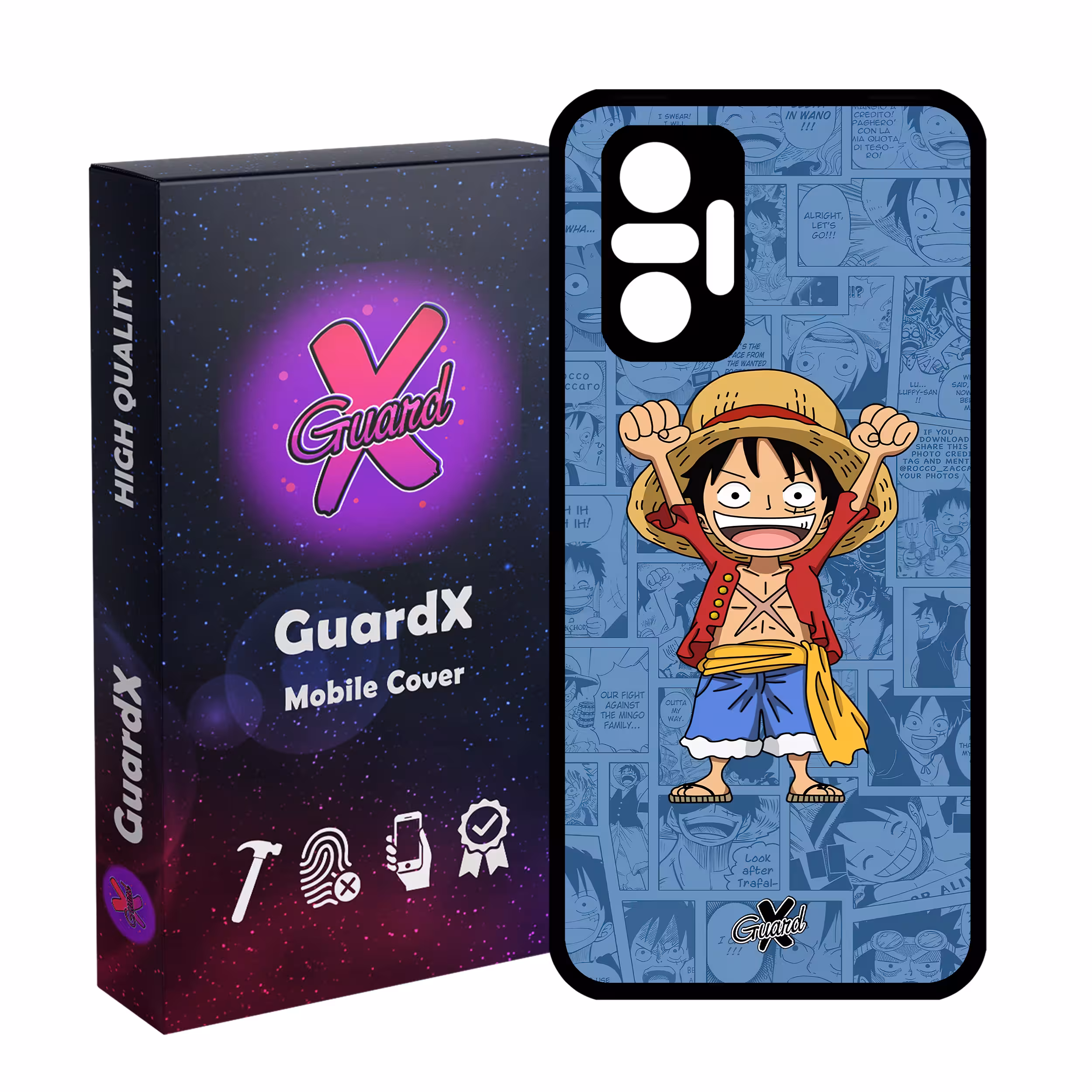 کاور گارد ایکس طرح One Piece Luffy Anime مدل Glass10464 مناسب برای گوشی موبایل شیائومی Redmi Note 10 Pro/Note 10 Pro Max