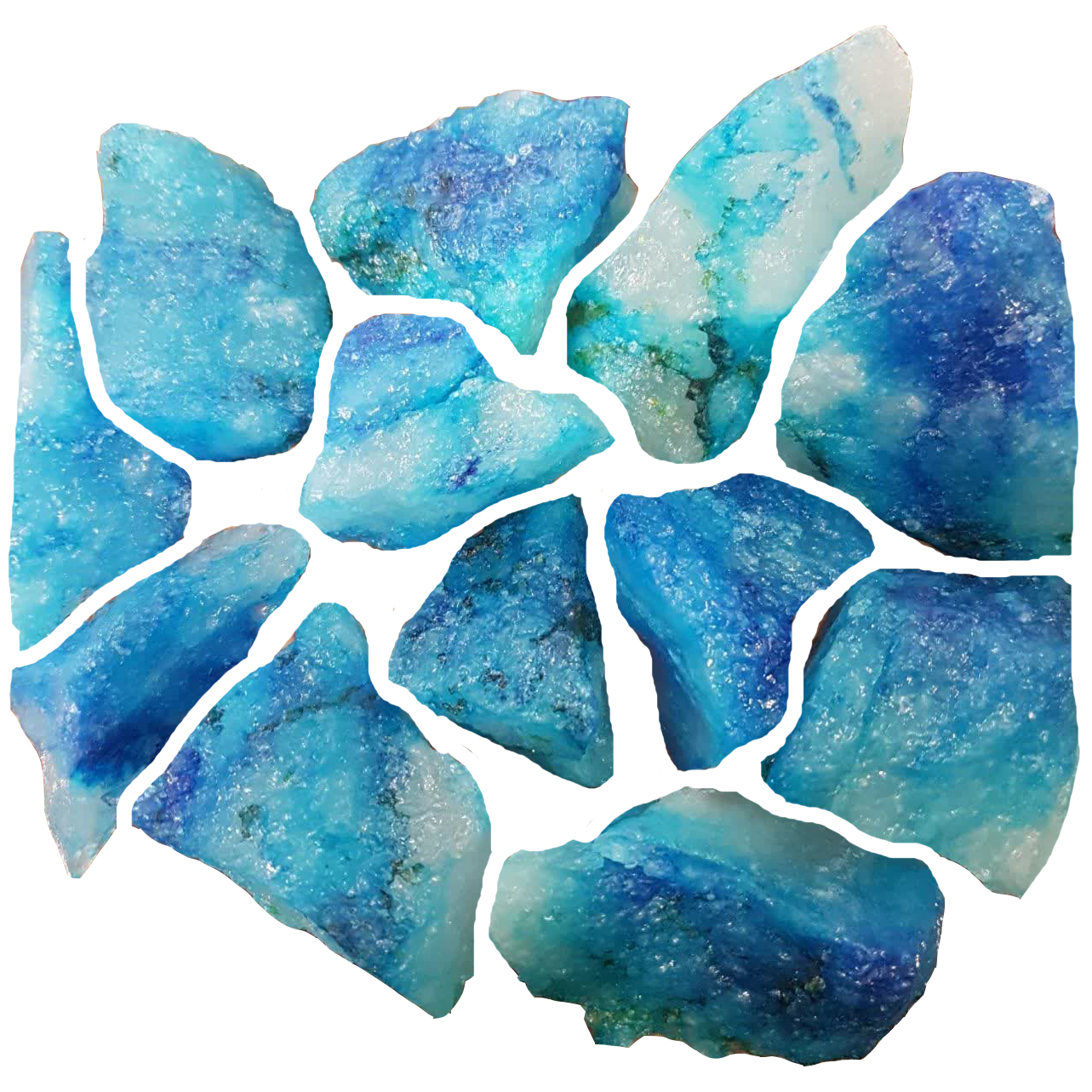 سنگ نمک دکوری مدل AQua طرح اقیانوس بسته 12 عددی