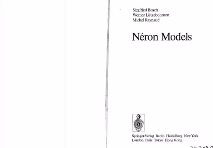 خرید و دانلود نسخه کامل کتاب Neron Models (Ergebnisse der Mathematik und ihrer Grenzgebiete. 3. Folge  A Series of Modern Surveys in Mathematics)