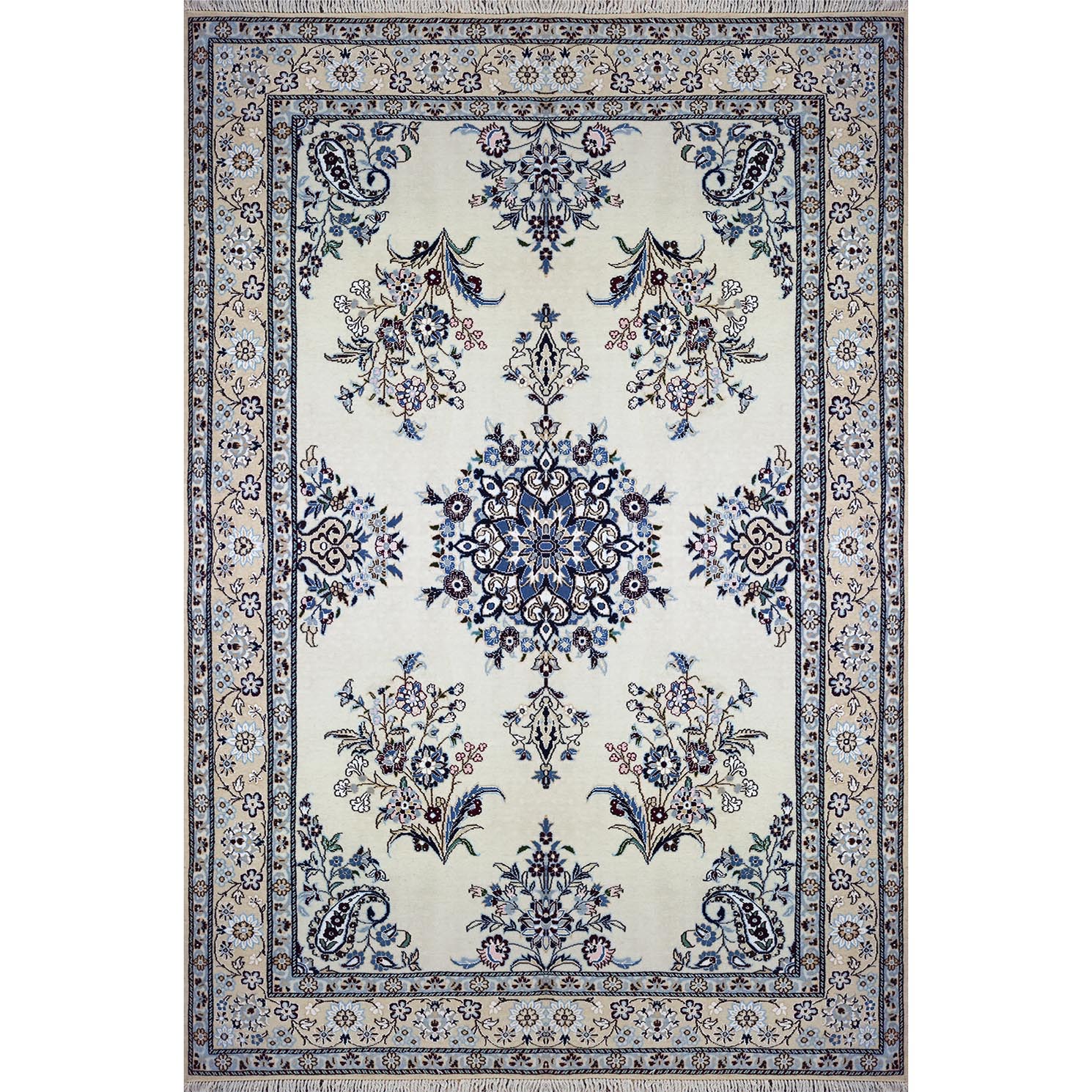 فرش دستبافت چهار متری مدل نایین کد 204