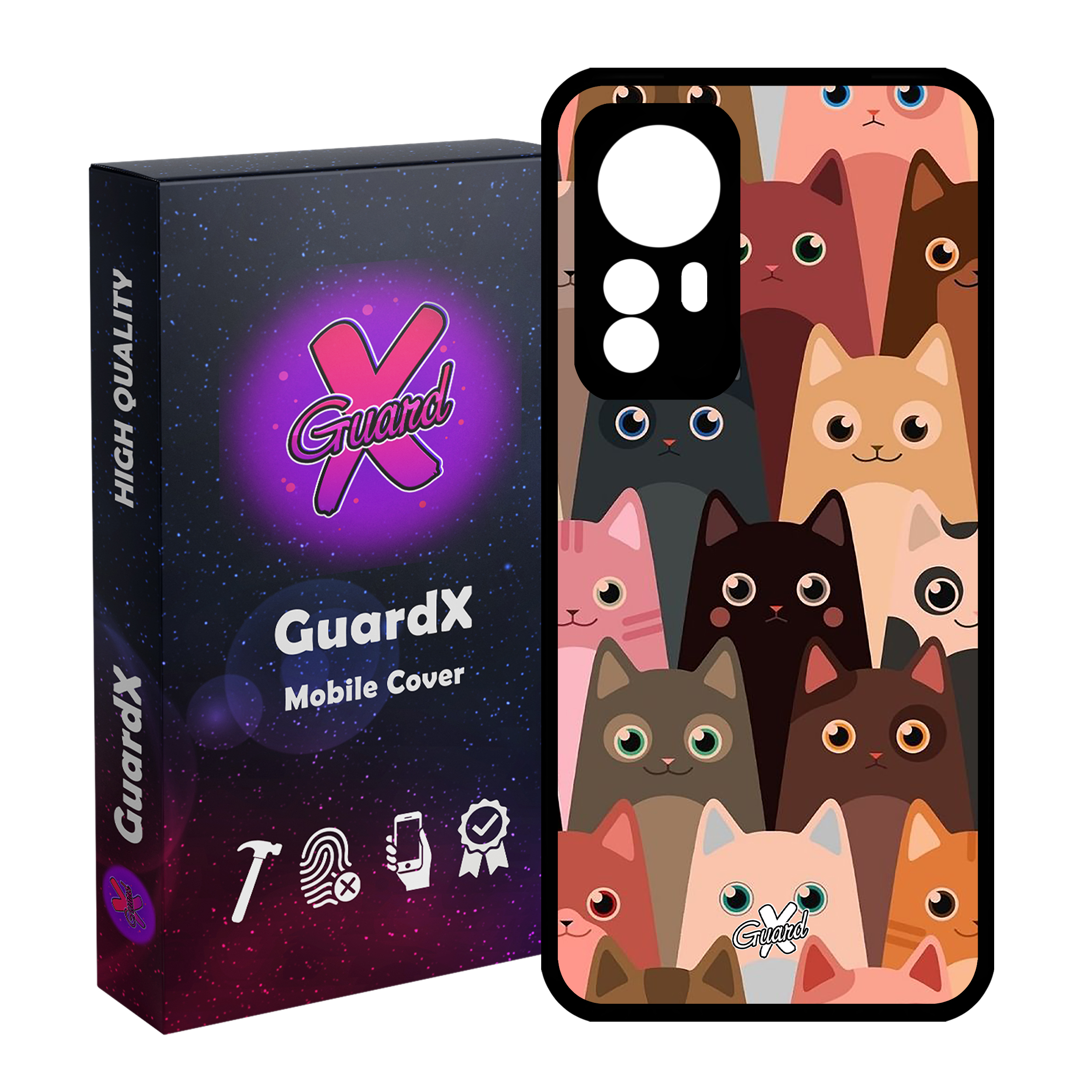 کاور گارد ایکس طرح Cat مدل Glass10067 مناسب برای گوشی موبایل شیائومی Mi 12 Pro/Mi 12S Pro