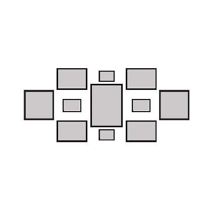 قاب عکس بکلیت مدل قاب عکس مدل 215-102 مجموعه 11 عددی