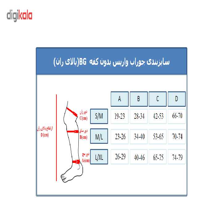 جوراب واریس ورنا مدل BG