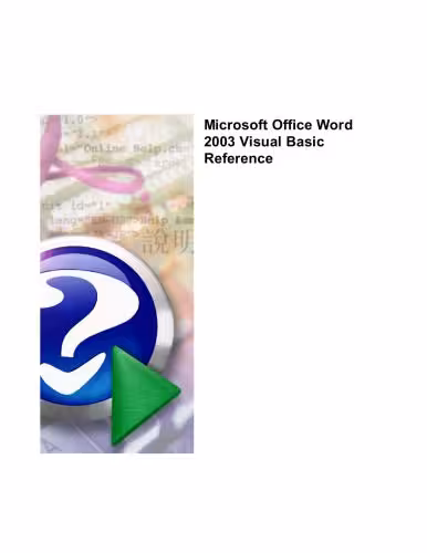 خرید و دانلود نسخه کامل کتاب Microsoft Corp. Office 2003 Editions: Word VBA Language Reference