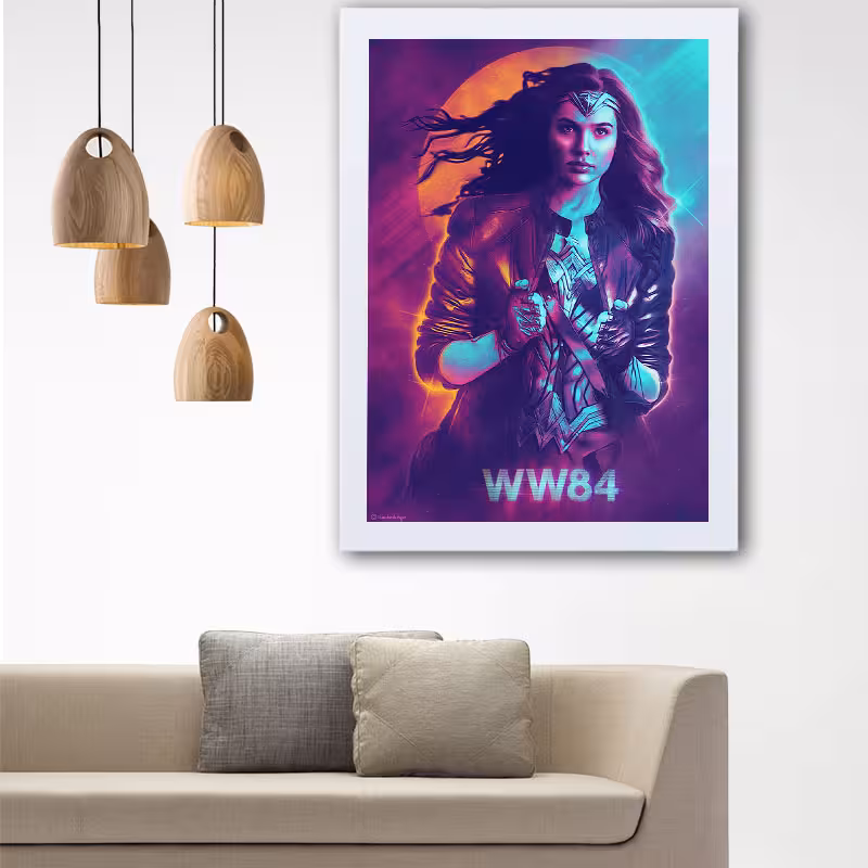 تابلو گالری استاربوی طرح Wonder woman مدل هنری L51