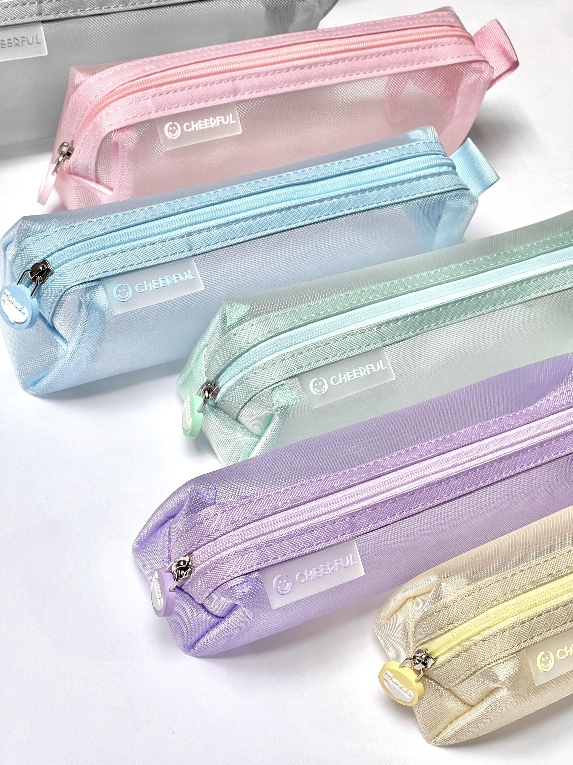 جامدادی تک زیپ توری پاستلی