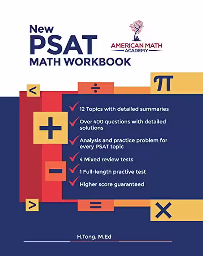 خرید و دانلود نسخه کامل کتاب New PSAT Math Workbook [2019] - PDF