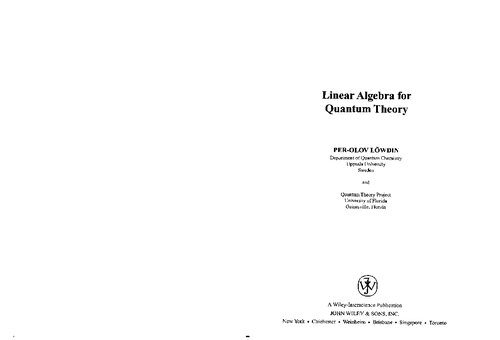خرید و دانلود نسخه کامل کتاب Linear Algebra for Quantum Theory