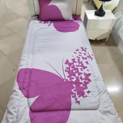 ست روتختی یک نفره طرح پروانه بنفش برند ایپک