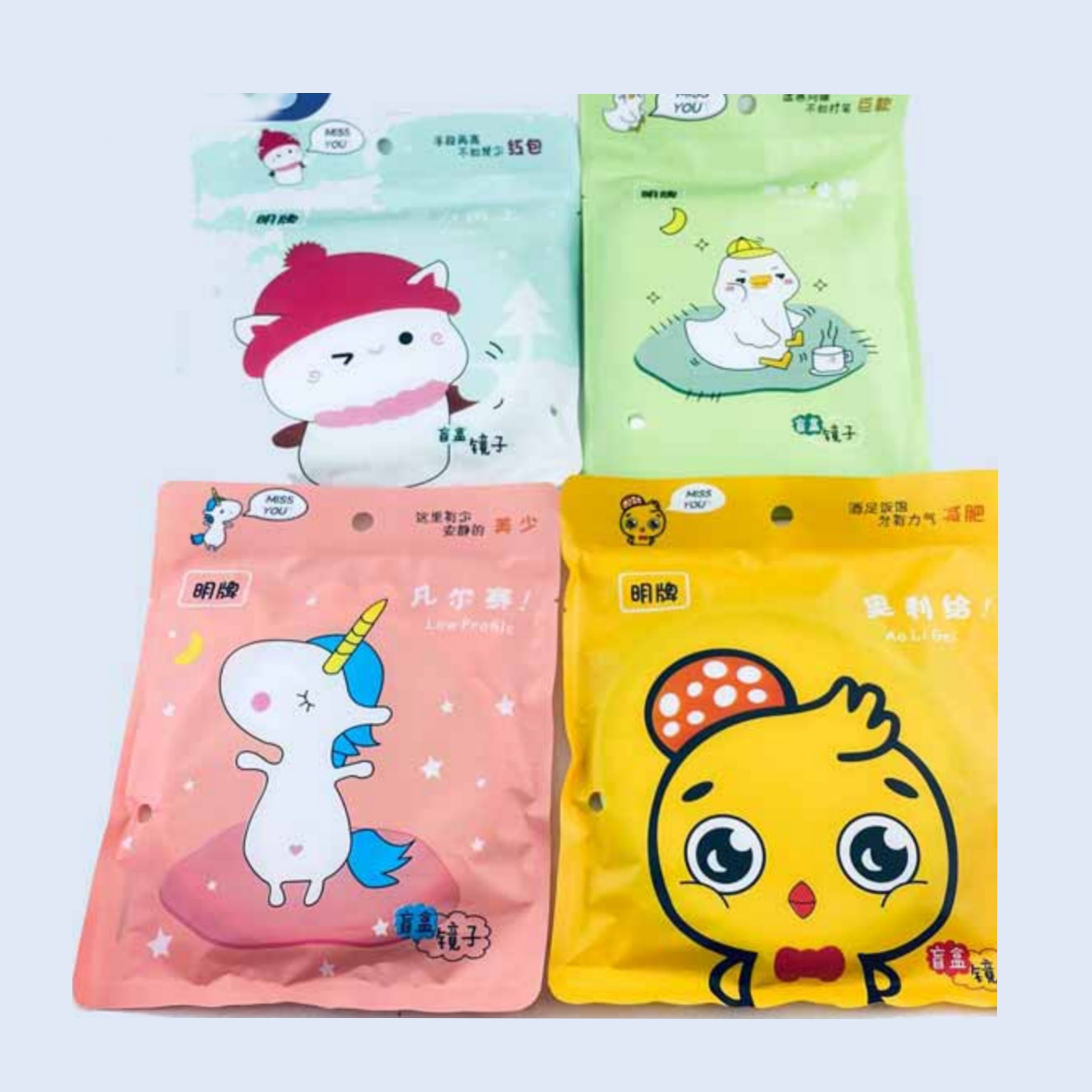 آینه گرد رومیزی گوش دار