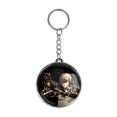 جاکلیدی خندالو طرح جنوس و سایتاما انیمه مرد تک مشتی One Punch Man مدل دوطرفه کد 1051710527