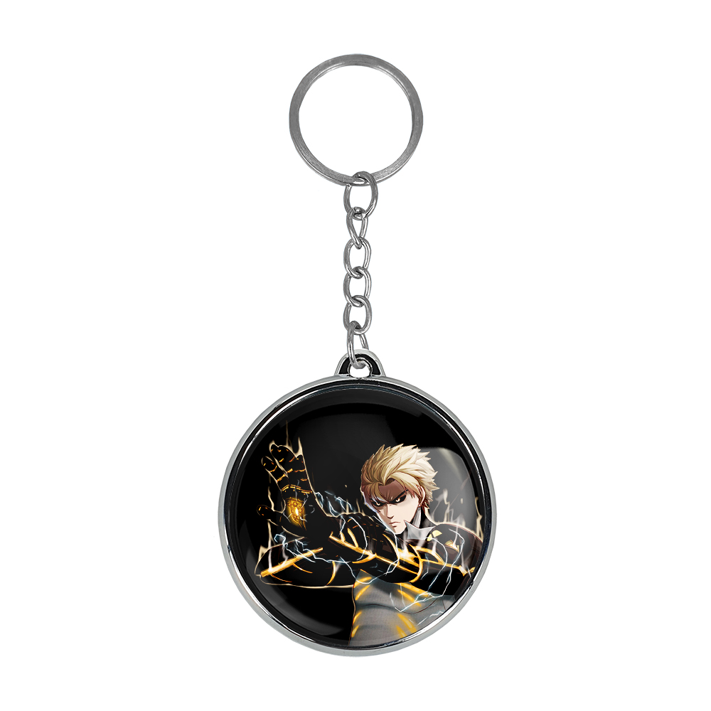 جاکلیدی خندالو طرح جنوس و سایتاما انیمه مرد تک مشتی One Punch Man مدل دوطرفه کد 1051710527