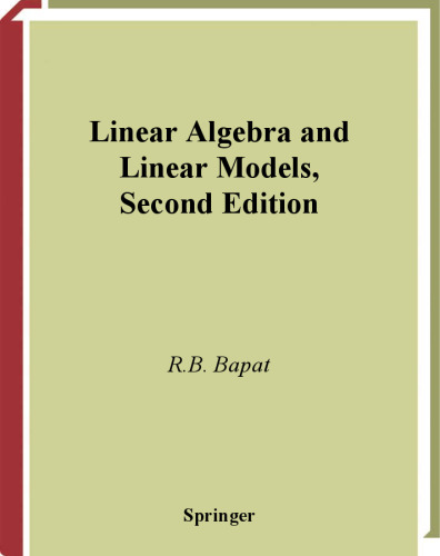خرید و دانلود نسخه کامل کتاب Linear Algebra and Linear Models