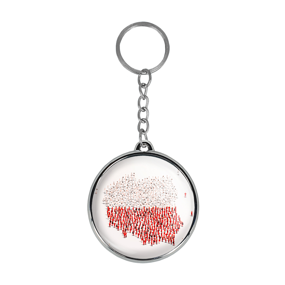 جاکلیدی خندالو طرح پرچم لهستان مدل دوطرفه کد 2049820491