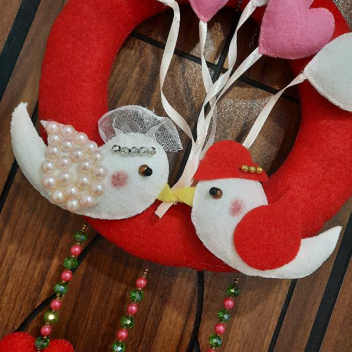 آویز و رو دری نمدی اتاق خواب عروس و داماد