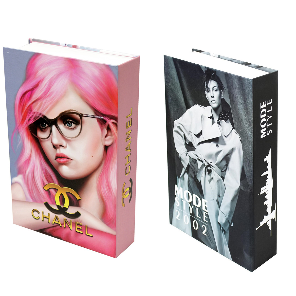 جعبه دکوری مدل کتاب دکوراتیو کد PNK MD 2002 مجموعه دو عددی