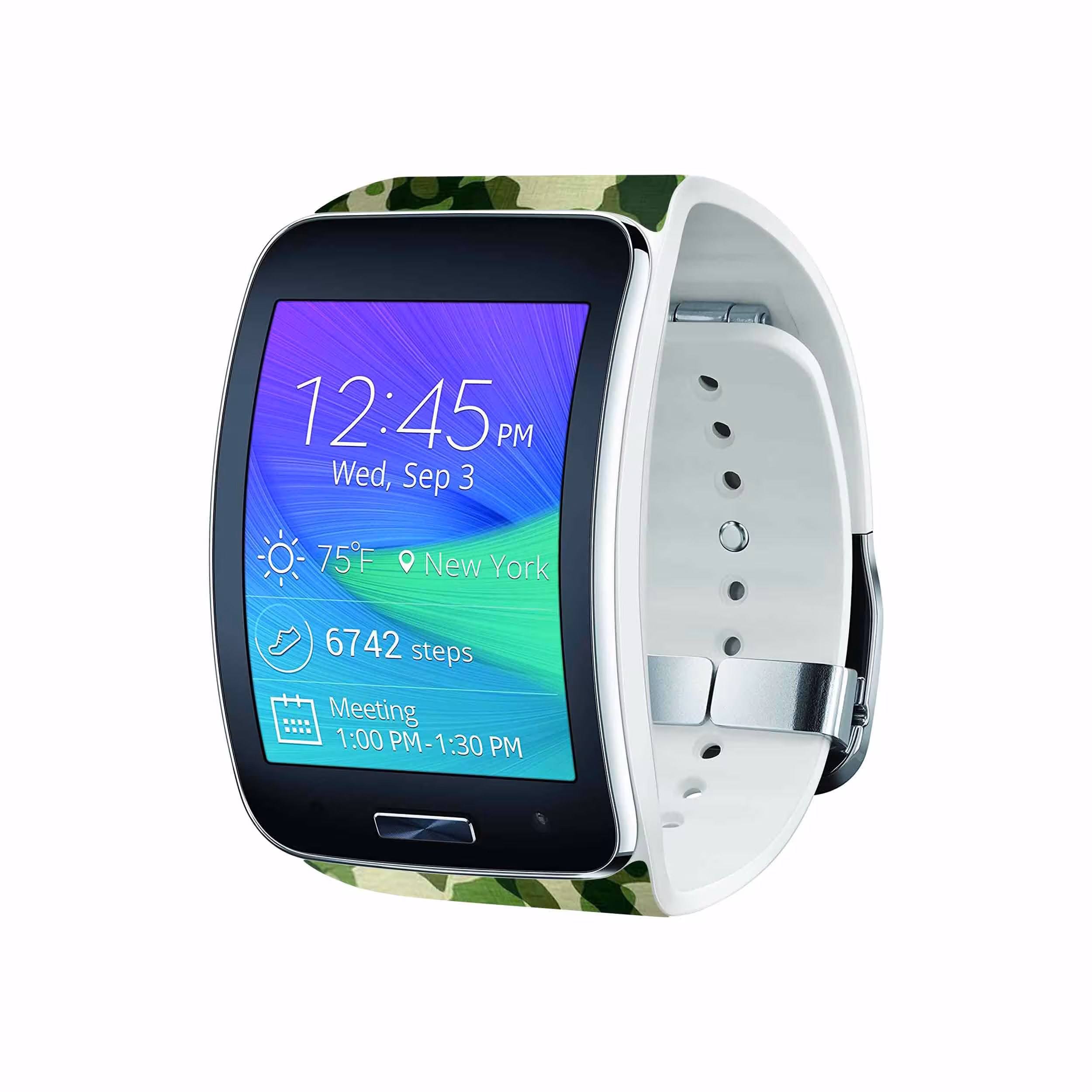برچسب ماهوت طرح Army_Green مناسب برای ساعت هوشمند سامسونگ Galaxy Gear S