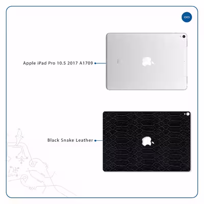برچسب پوششی ماهوت مدل Black-Snake-Leather مناسب برای تبلت اپل iPad Pro 10.5 2017 A1709