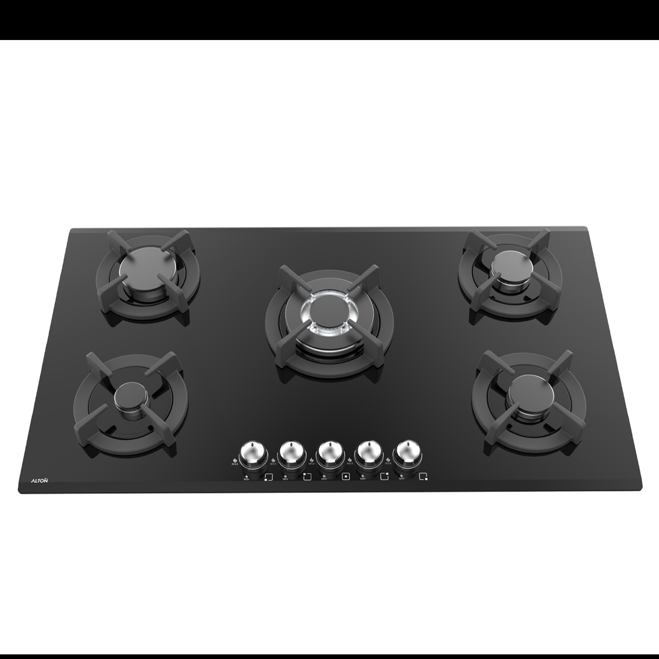 اجاق گاز صفحه ای آلتون مدل G528 شیشه ای مشکی 528