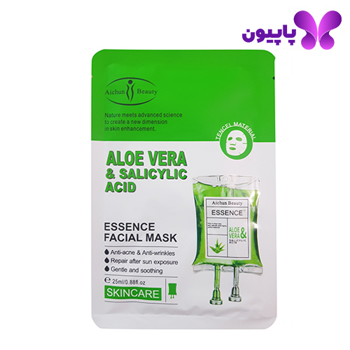ماسک ورقه ای آلوئه ورا و سالیسیلیک اسید آیچون بیوتی