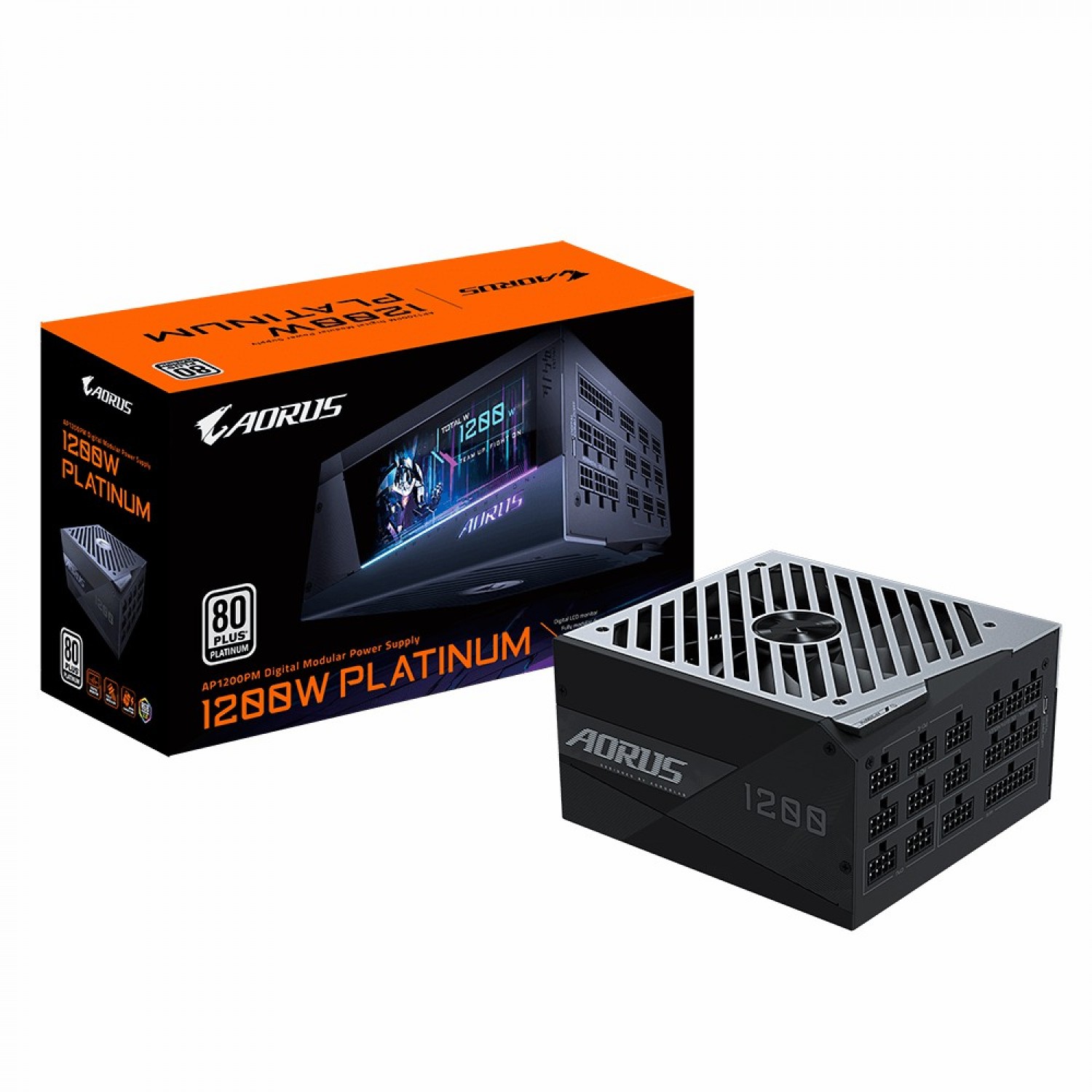 منبع تغذیه کامپیوتر گیگابایت مدل GIGABYTE AORUS P1200W PLATINUM MODULAR   گارانتی اصلی