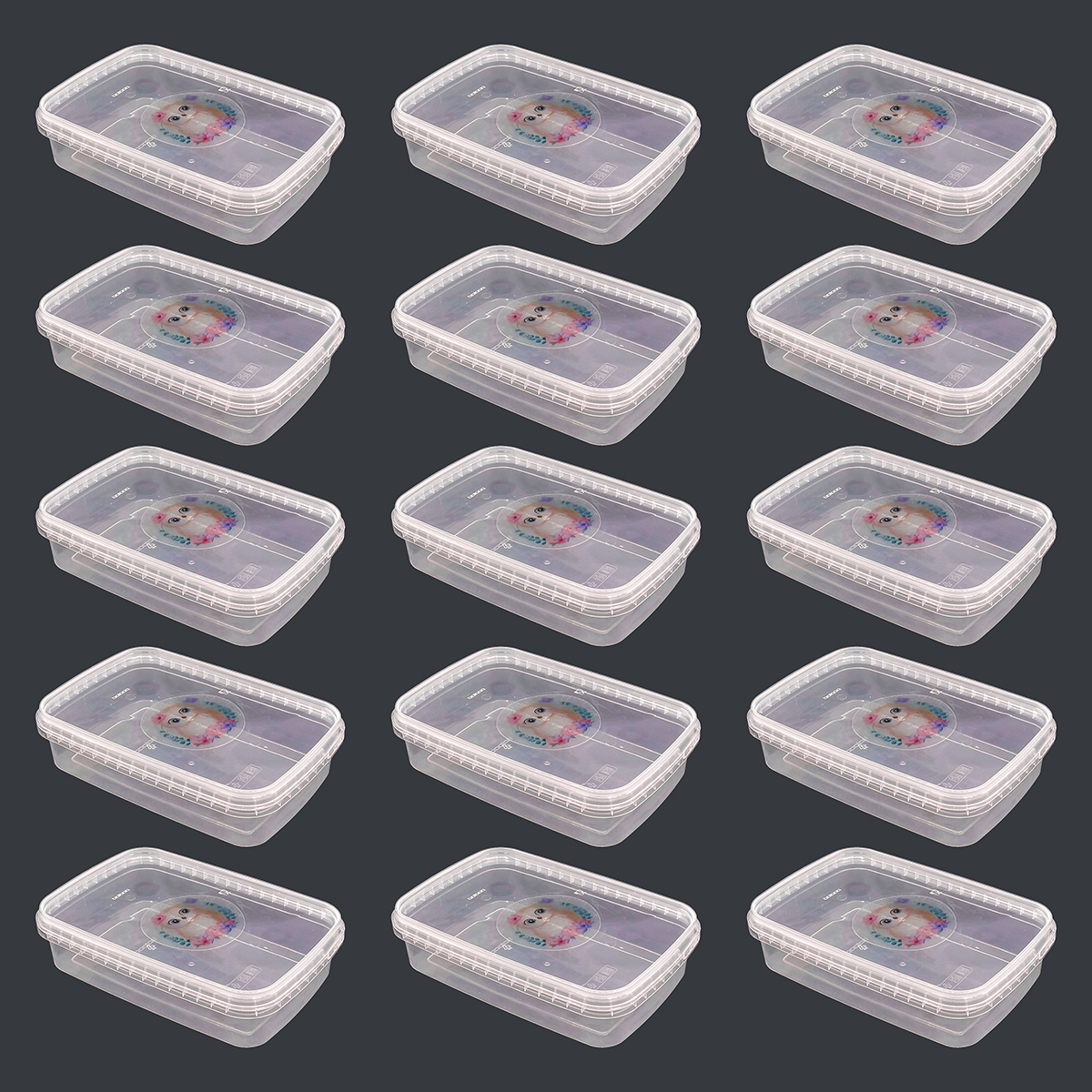 ظرف نگهدارنده مدل فریزری طرح جغد کد 700cc بسته 15 عددی