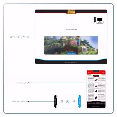 برچسب پوششی ماهوت مدل Minecraft-Game مناسب برای تبلت اچ تی سی Nexus 9 2014