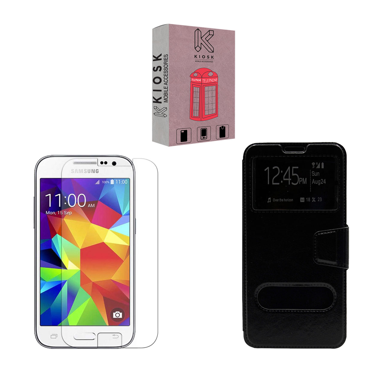  کیف کلاسوری کیوسک مدل KYSH-KGM-1 مناسب برای گوشی موبایل سامسونگ Galaxy S4 به همراه محافظ صفحه نمایش