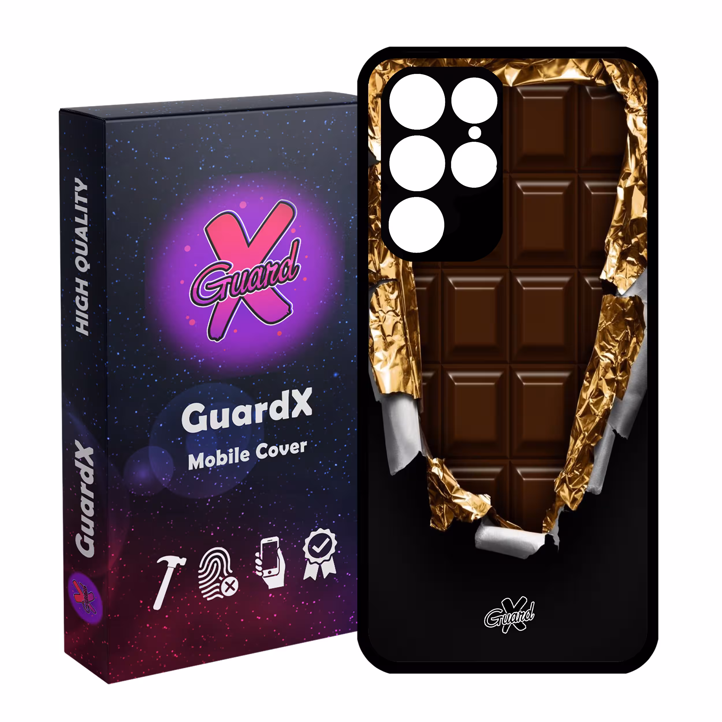 کاور گارد ایکس طرح Chocolate مدل Glass10061 مناسب برای گوشی موبایل سامسونگ Galaxy S22 Ultra