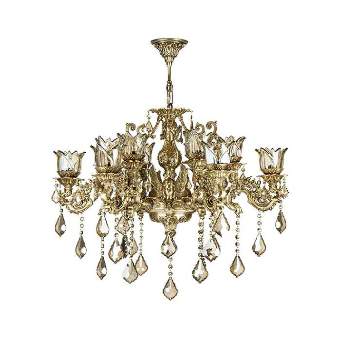 لوستر دایکاست ۱۲ شعله چشمه نور کد M3420/6+6-AO