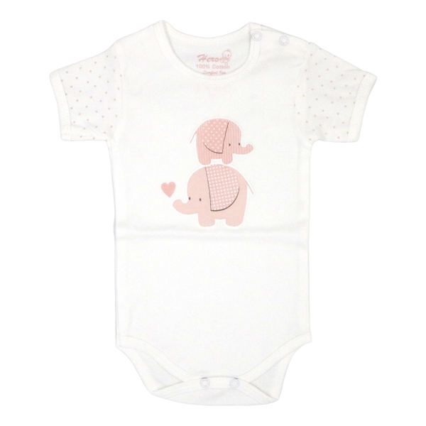 بادی آستین کوتاه تی تی Ti Ti طرح فیل خال خالی