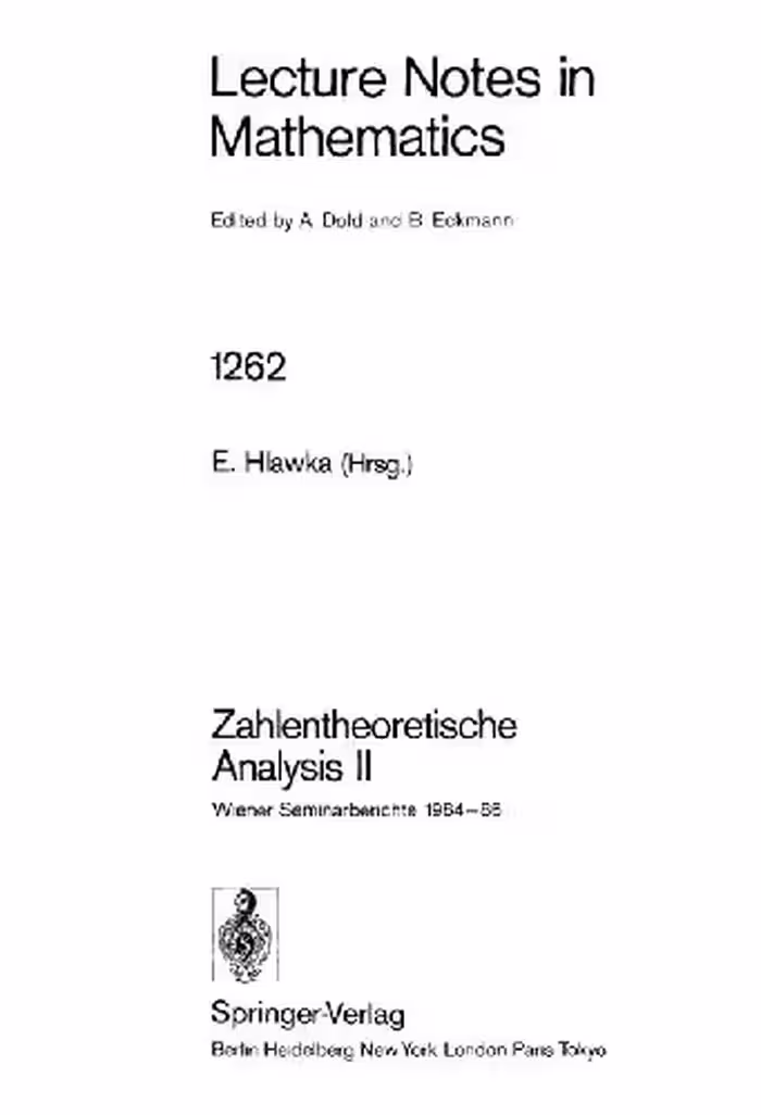 خرید و دانلود نسخه کامل کتاب Zahlentheoretische Analysis II