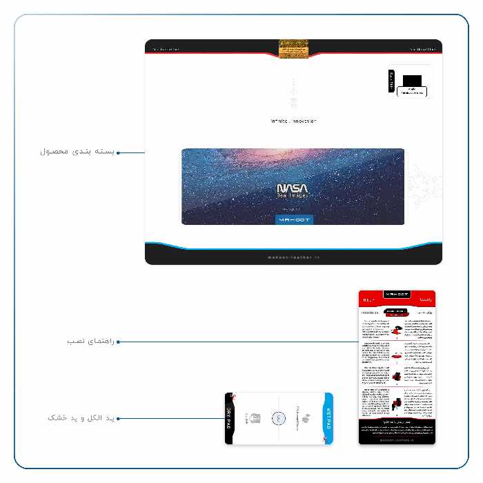 برچسب پوششی ماهوت مدل Universe-by-NASA-4 مناسب برای تبلت اپل iPad Air 2 2014 A1567