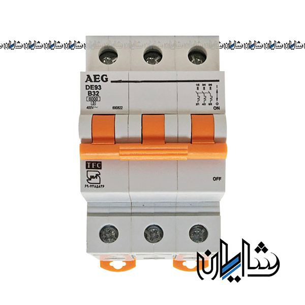 کلید مینیاتوری سه فاز 16 آمپر 6 کیلو آمپر توس فیوز|AEG
