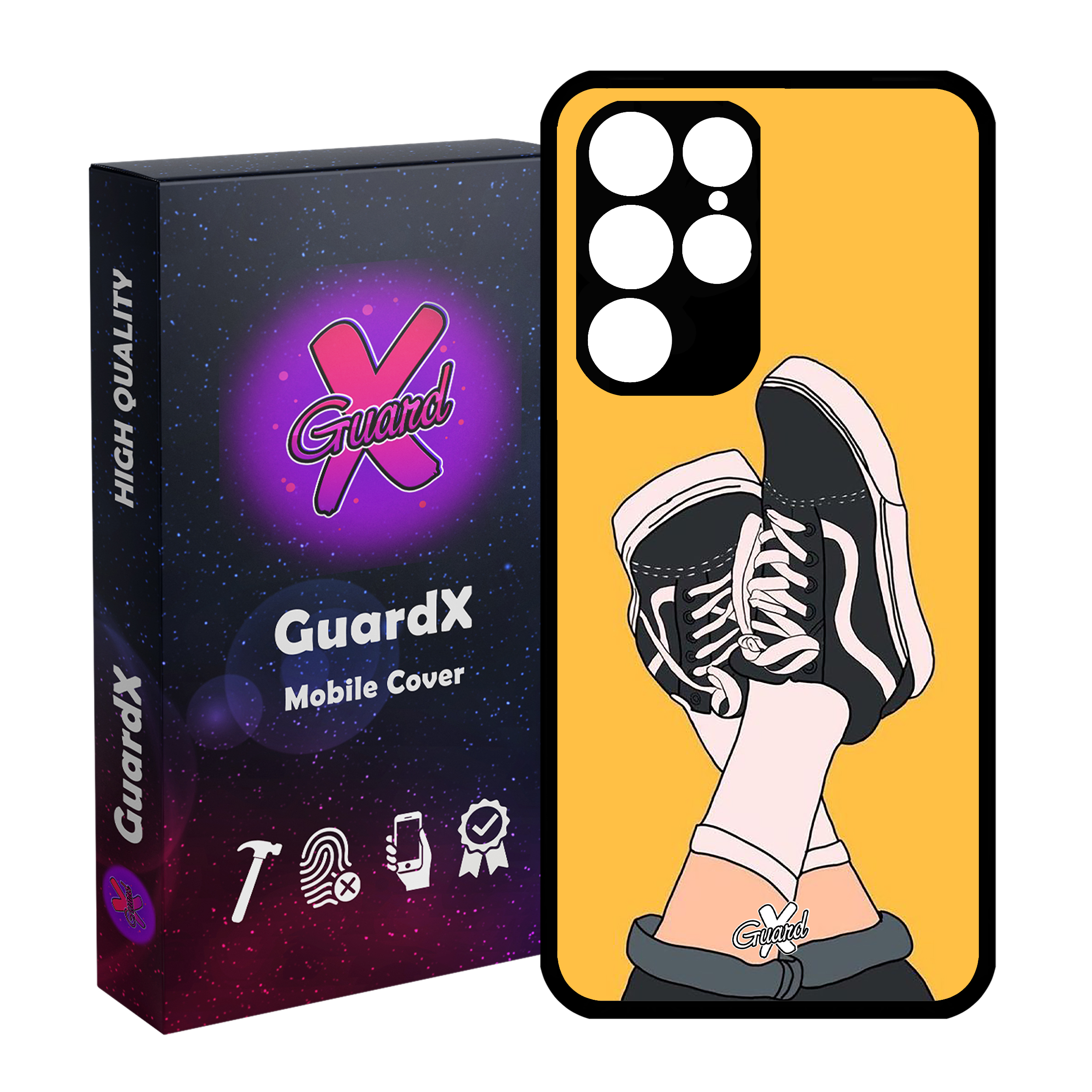 کاور گارد ایکس طرح Shoes مدل Glass10051 مناسب برای گوشی موبایل سامسونگ Galaxy S22 Ultra