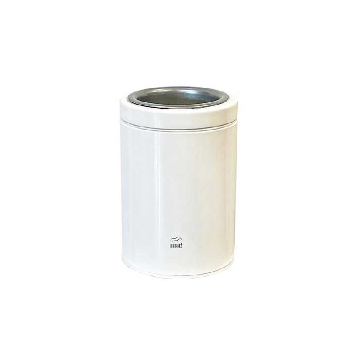 سطل زباله بهاز مدل استوانه 30 سانت سفید