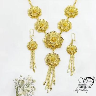 سرویس مجلسی گل دار طرح طلا کد 18702