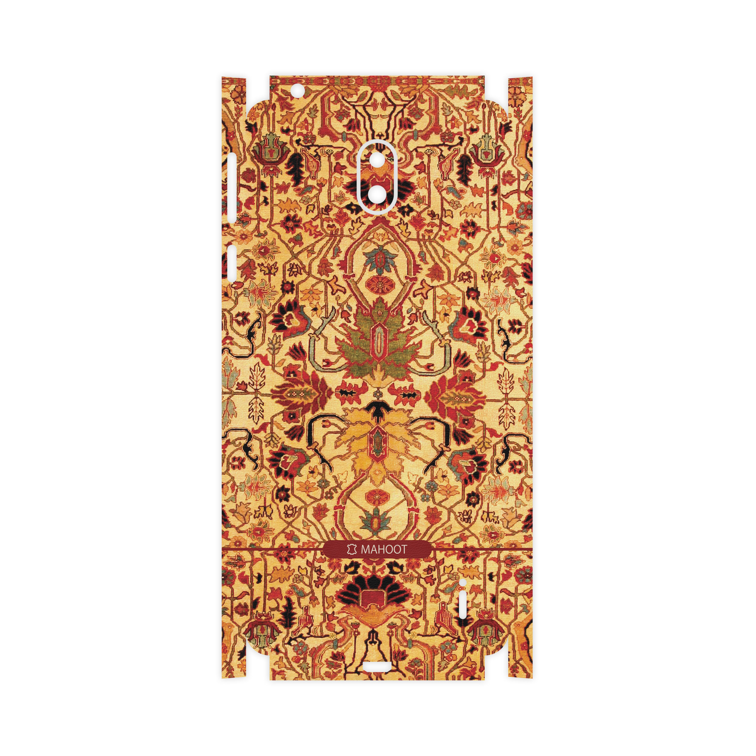 برچسب پوششی ماهوت مدل Persian-Carpet-Yellow-FullSkin مناسب برای گوشی موبایل نوکیا 1 Plus
